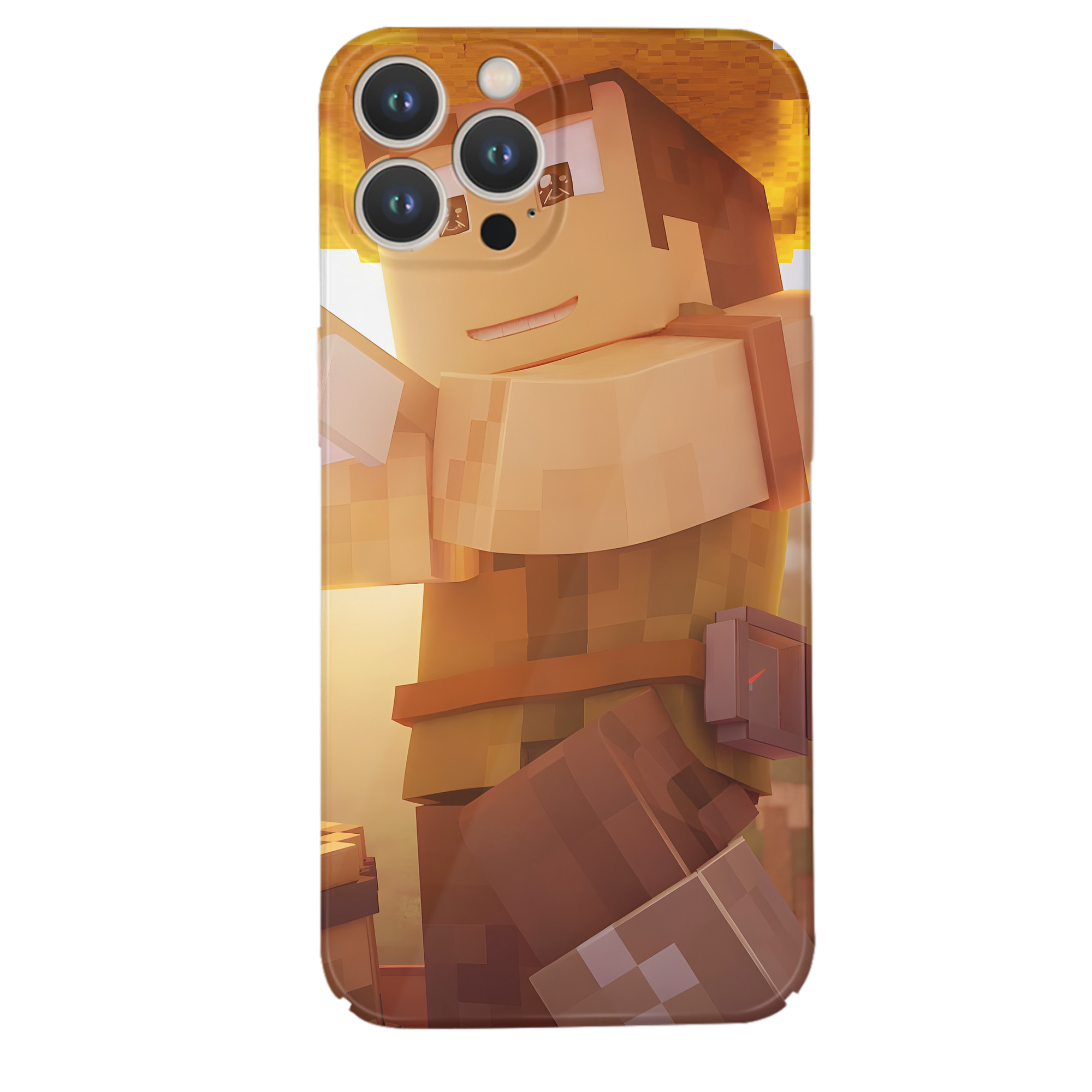 （画像用） マインクラフト ブロックの世界 Minecraft MC Block world 【iPhone 14シリーズ対応】ハードケース